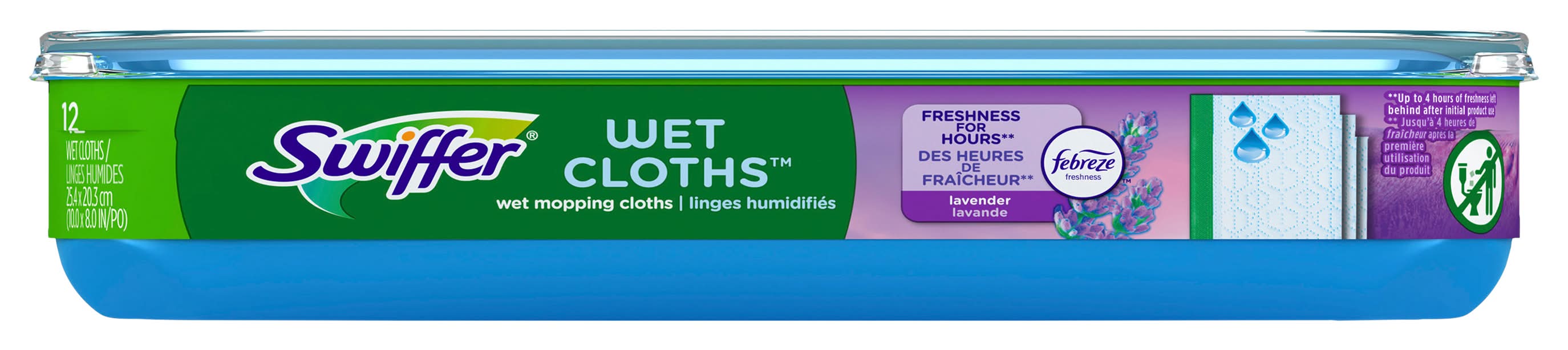 Swiffer Sweeper Wet Comfort Mopping Cloths, Lavender (5 oz, 12 ct)
