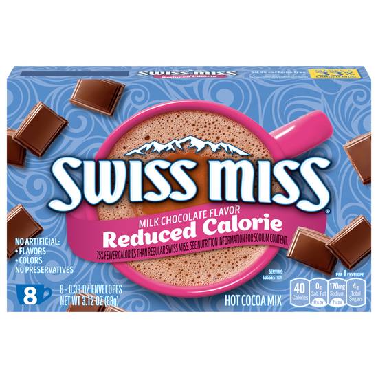 Swiss Miss Milk Chocolate Flavor Reduced Calorie Hot Cocoa Mix (8 ct)
