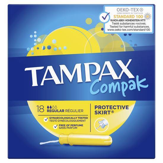 Tampax Compak Regular 18s 6 * 18 Pack