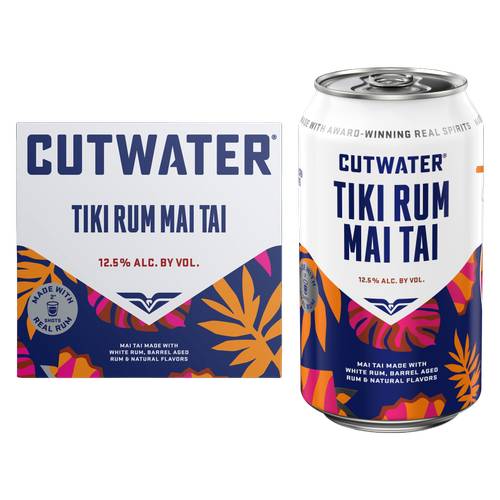 Cutwater Mai Tai Rum 4pk 12oz Can 12.5% ABV