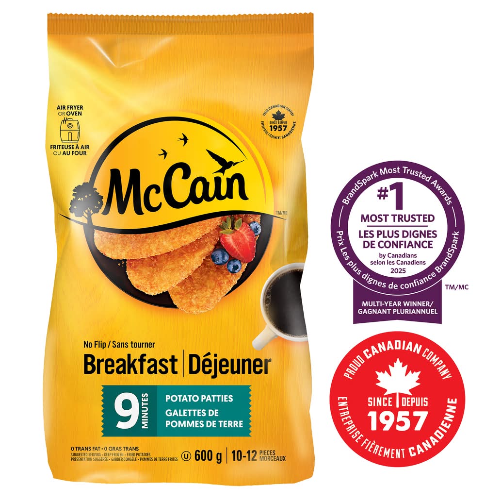 McCain 9 Minute No Flip Breakfast Potato Patties (600 g)