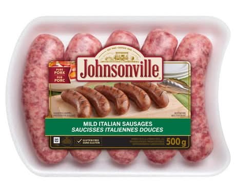 Johnsonville Pure Pork Mild Italian Sausages (500 g)