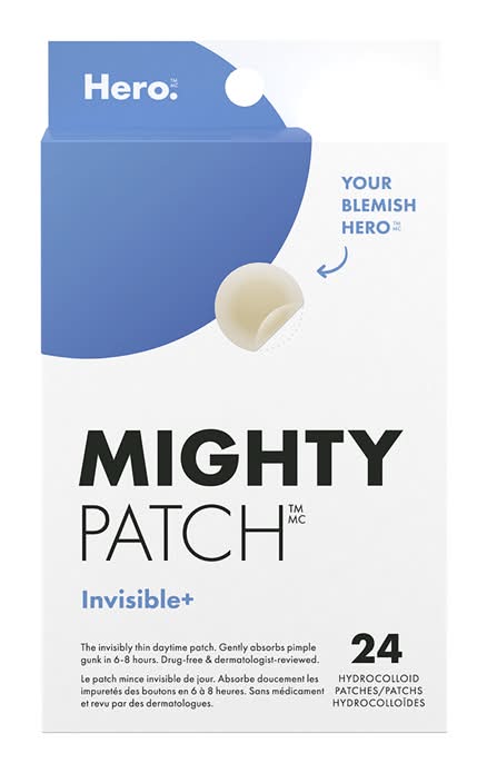 Mighty patch timbres anti-acné hydrocolloïdes invisible+ - invisible+ hydrocolloid acne patches (24 unités)
