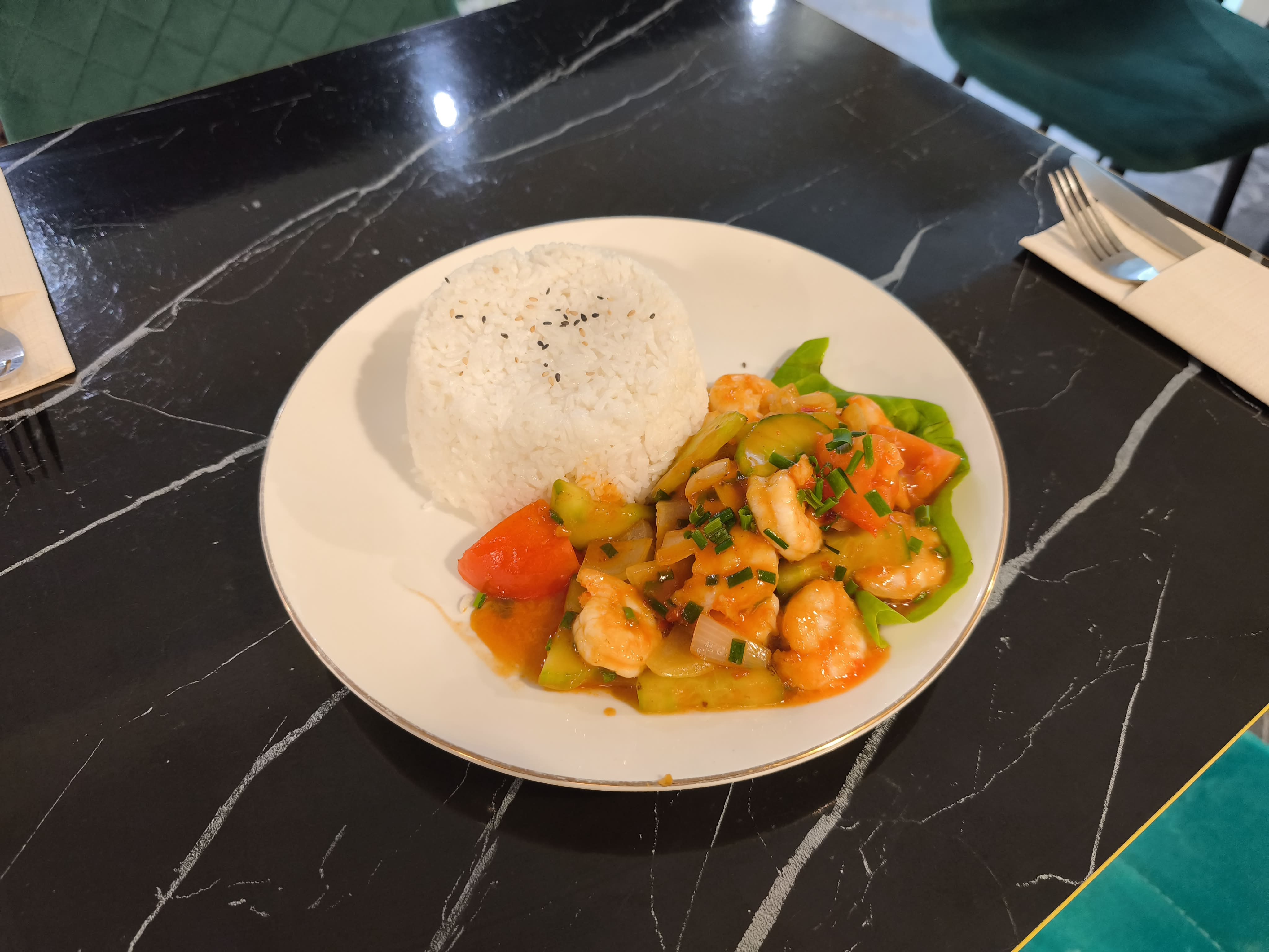 Riz Crevette Aigre Douce