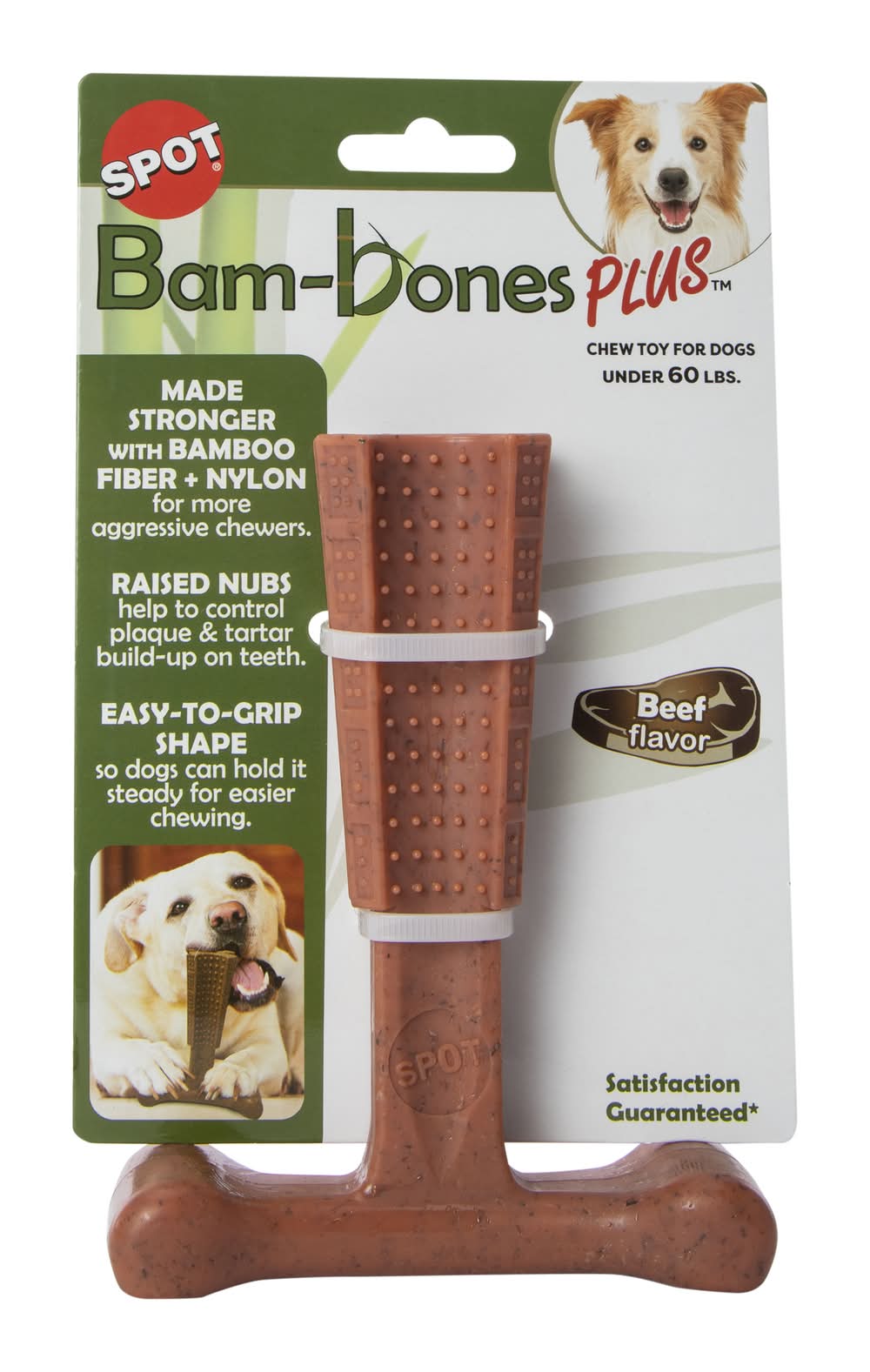 Bam-Bones Plus™ Beef-Flavored Chew Toy For Dogs 6in
