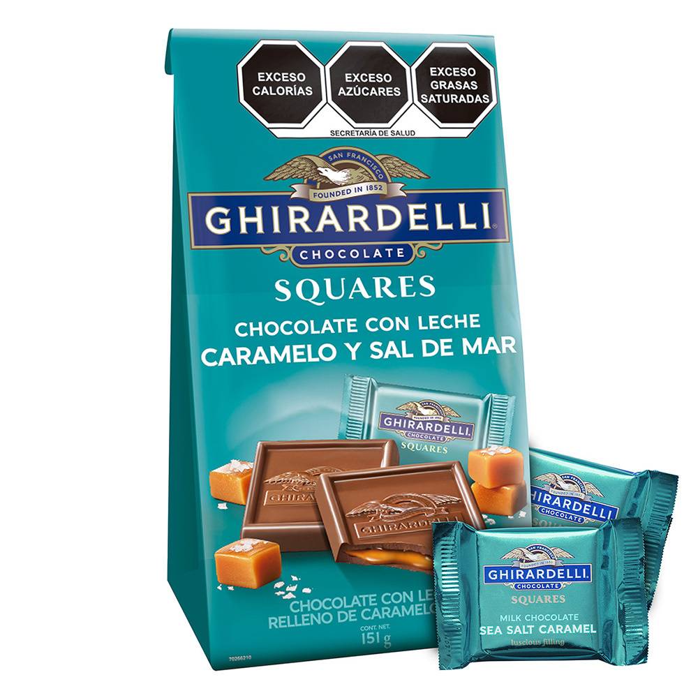 Ghirardelli chocolate con leche caramelo y sal