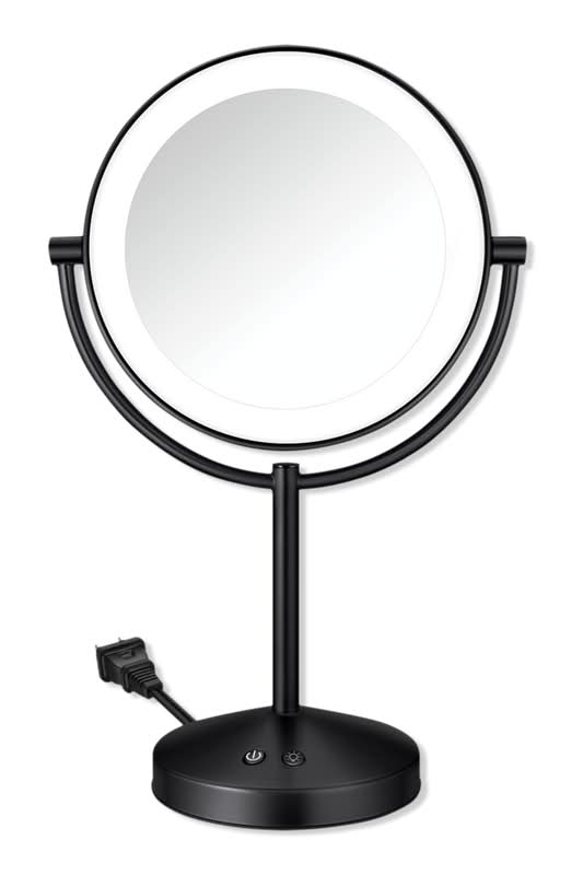Conair Halo Double-Sided Lighted Makeup Mirror Matte Black