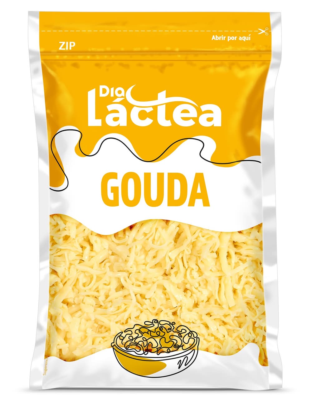 Queso Gouda Rallado Dia Láctea Bolsa 200 G