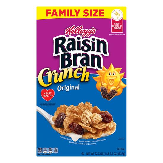 Kellogg's Raisin Bran Family Size Original Crunch Cereal (22.5 oz)