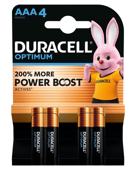 Duracell Optimum Extra Power Aaa Batteries (4 pack)