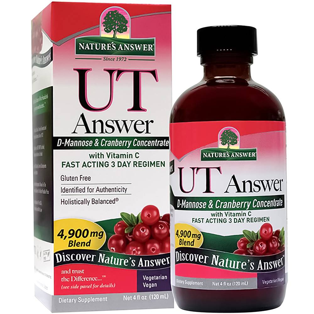 Natures Answer D Mannose & Cranberry Concentrate With Vitamin C Dietary Supplement 4900 mg (4 fl oz)