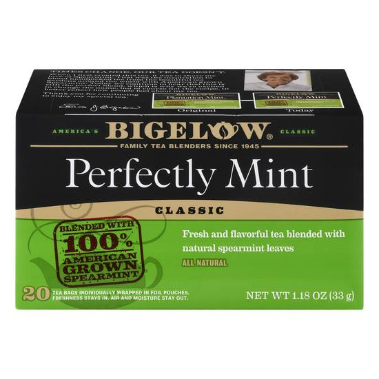 Bigelow Classic Perfectly Mint Tea Bags (20ct, 0.059 oz)