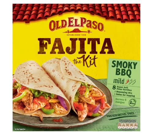 Old El Paso Smoky Bbq, Mild Fajita Kit (500g)