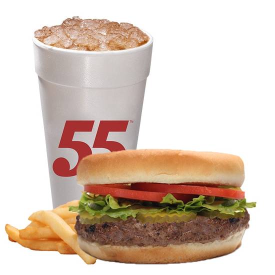Order Build-Your-Own Hamburger Meal food online from Hwy 55 Burgers, Shakes & Fries store, New Bern on bringmethat.com