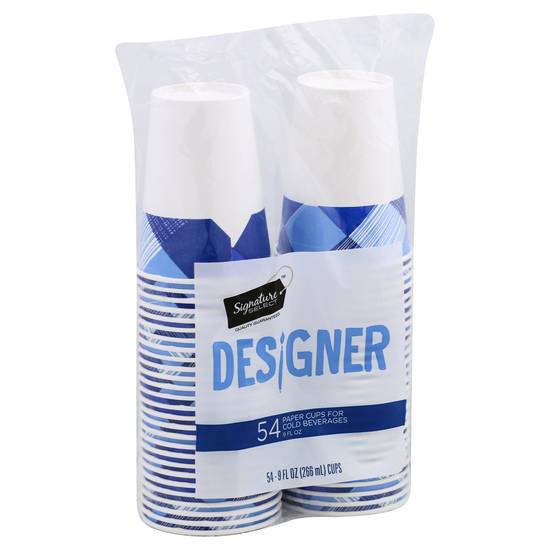 Signature Select 9 oz Designer Cold Drink Paper Cups (54 cups)