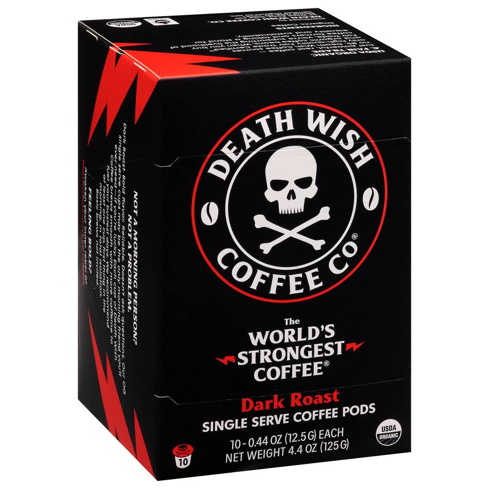 Death Wish Coffee Co. the World's Strongest Coffee Pods (4.4 oz) ( dark roast )