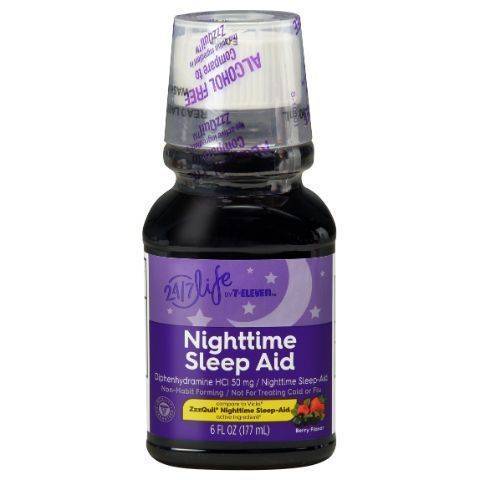 7-Eleven Nighttime Sleep Aid, Berry (6 fl oz)