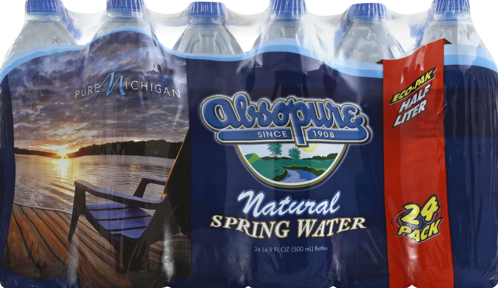 Absopure Natural Spring Water (24 x 16.9 fl oz)