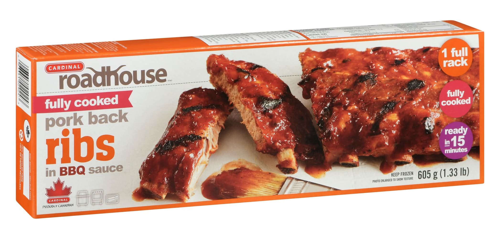 Cardinal Ribs Longo's - Cardinal Roadhouse Fully Cooked Pork Back Ribs in Bbq Sauce ...