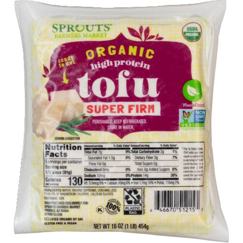 Sprouts Organic High Protein Super Firm Tofu