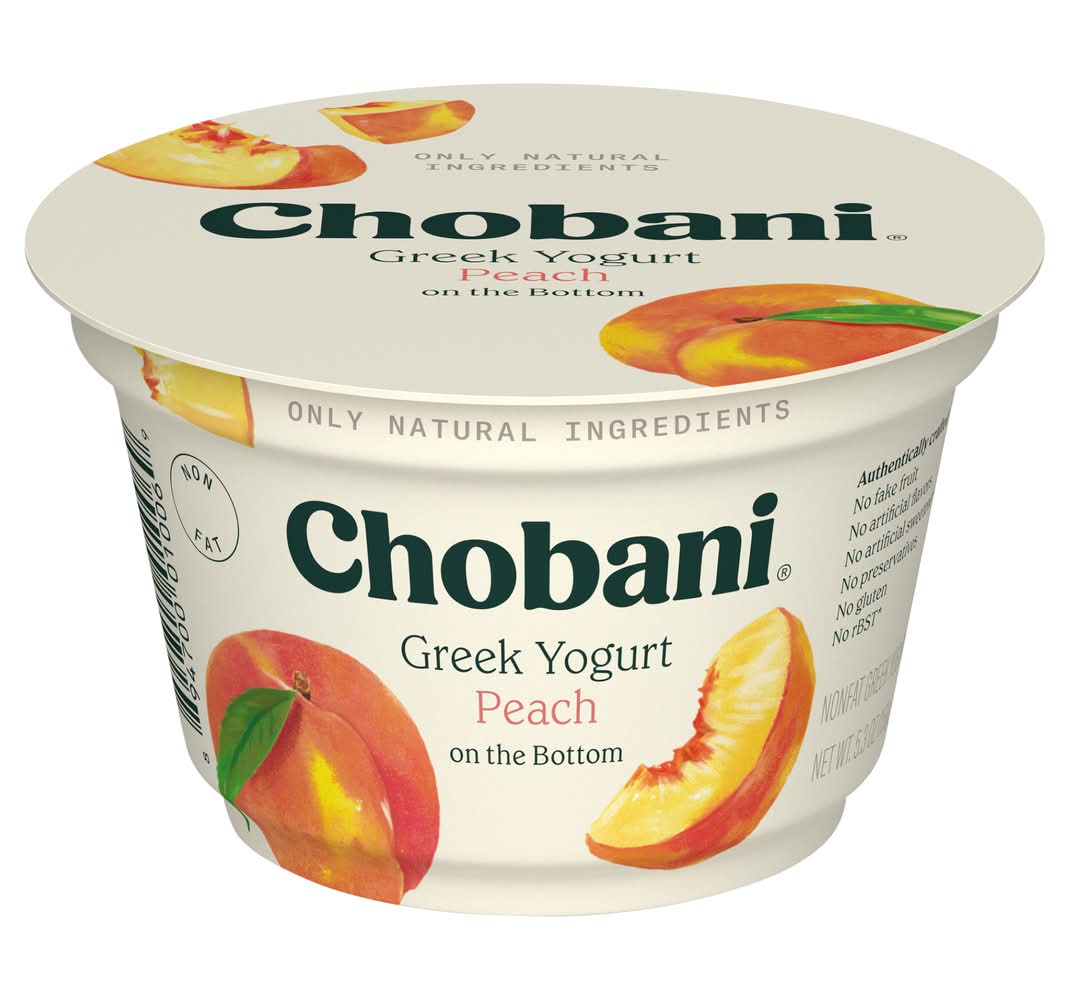 Chobani Nonfat Greek Yogurt, Peach (5.3 oz)