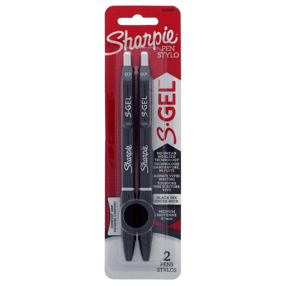 Sharpie s gel stylos noir, 2PC
