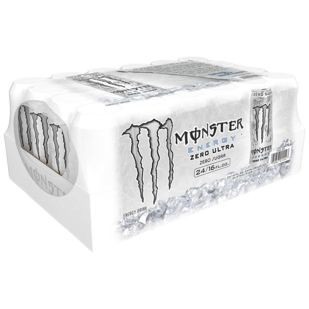 Monster Energy Drink, Zero Ultra, 16 fl oz, 24-count