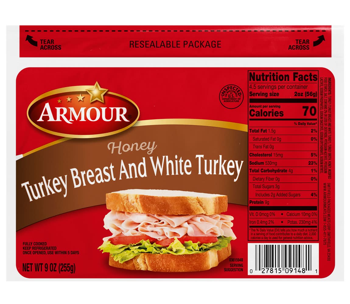 Armour Breast & White Turkey, Honey (9 oz)