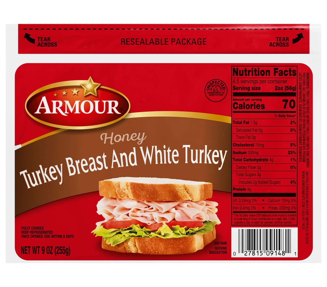 Armour Breast & White Turkey, Honey (9 oz)