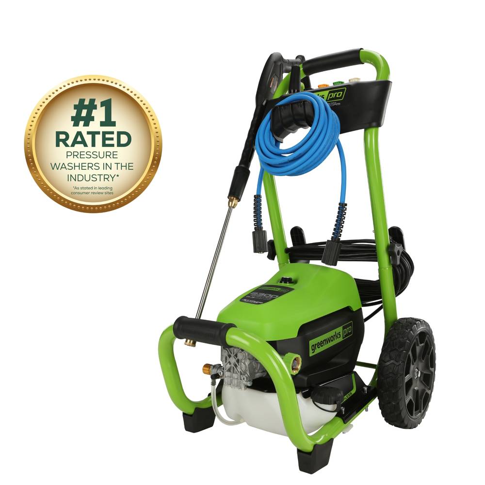 Greenworks Pro 2300 PSI 1.2-GPM Cold Water Electric Pressure Washer with 5 Spray Tips | GPW2301