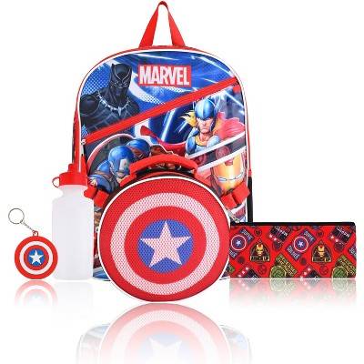 Marvel Kids' 5pc 16" Backpack Set with Lunch Bag