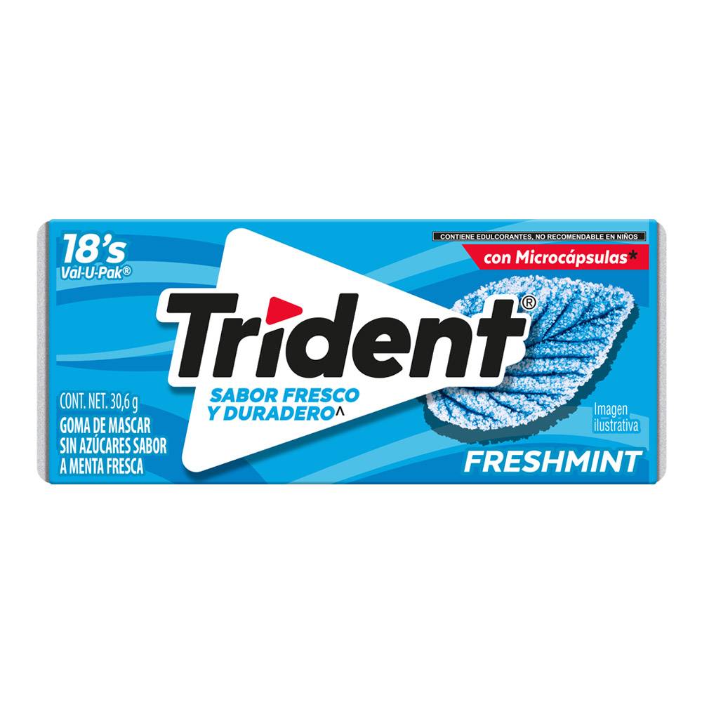 Trident · Goma de mascar menta fresca (30,6 g)