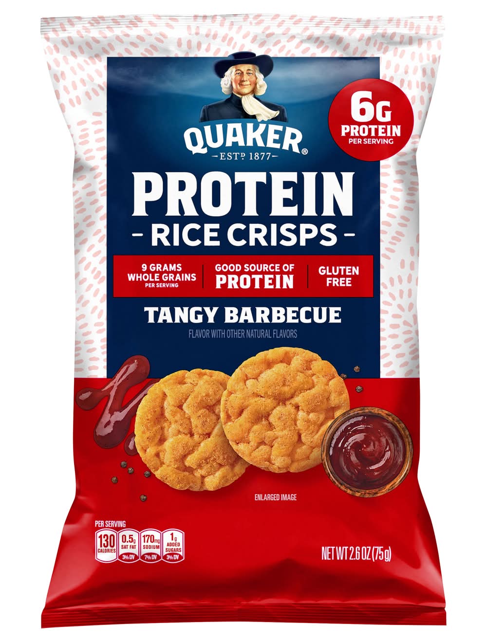 Quaker Protein Rice Crisps, Tangy Barbecue (2.6 oz)