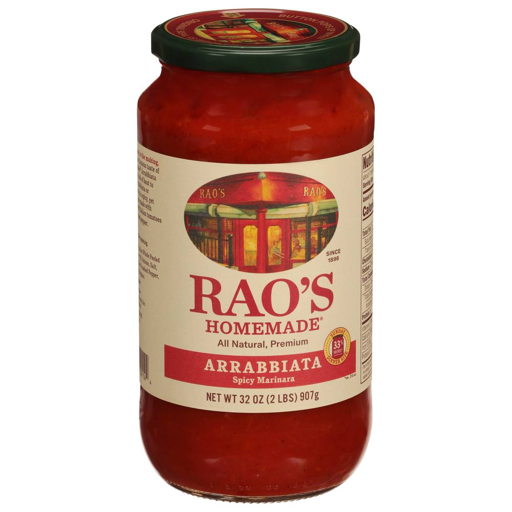 Rao's Homemade All Natural Premium Arrabbiata Spicy Marinara (32 oz)