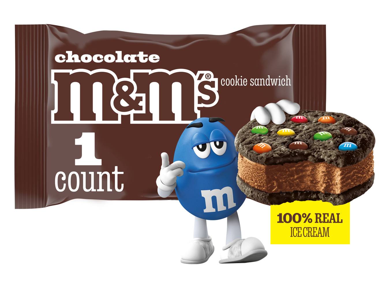 M&M's Chocolate Ice Cream Cookie Sandwich (4 fl oz)