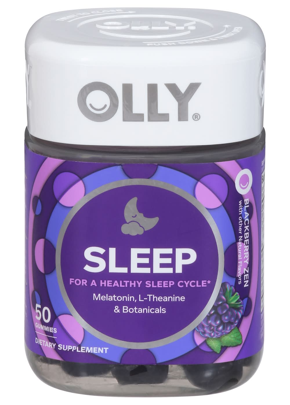 Olly Restful Sleep Gummies, Blackberry Zen (50 ct)