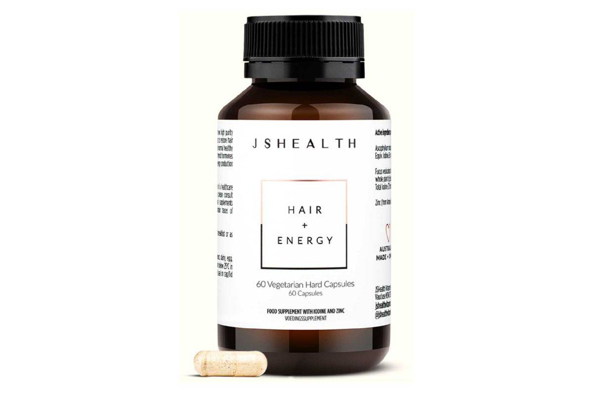 JSHealth Hair + Energy Vegetarian Hard Capsules 60s