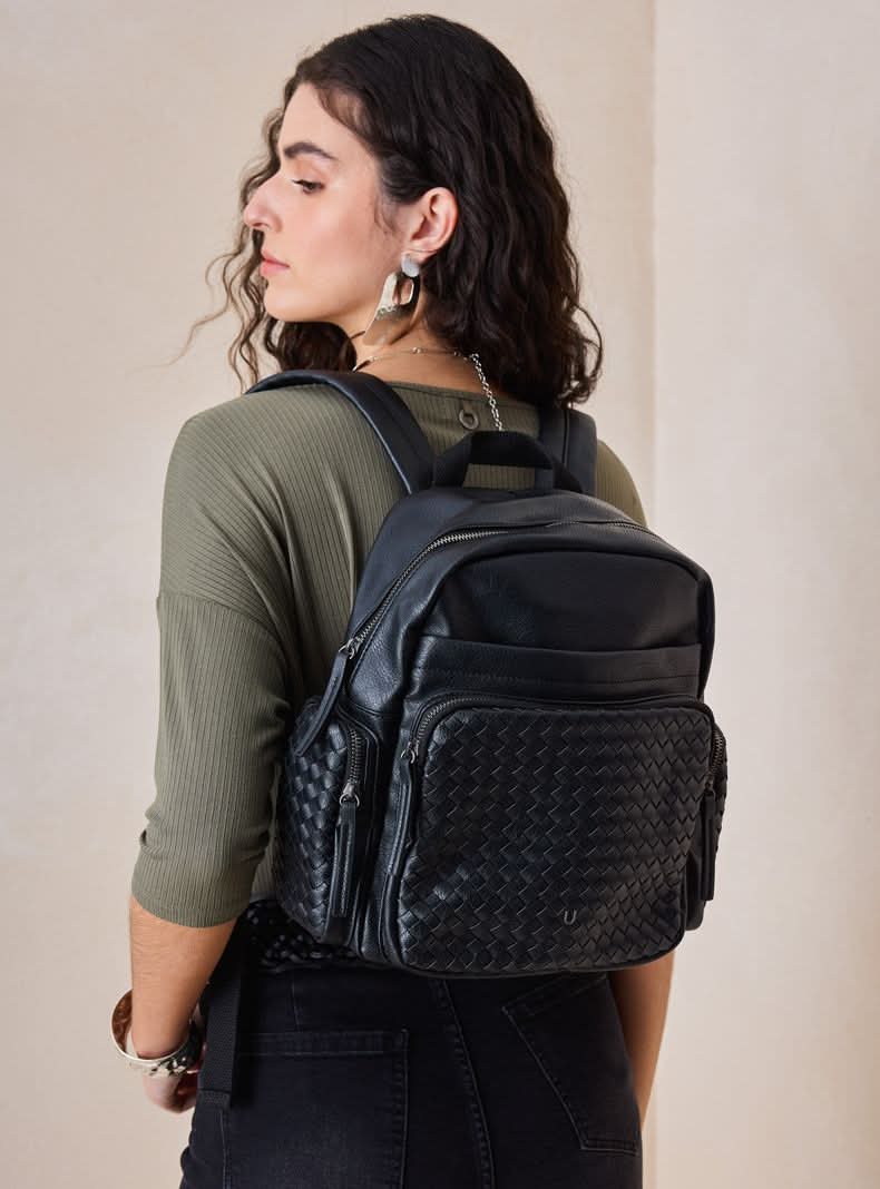 Umbral mochila diseño tejido negro tu