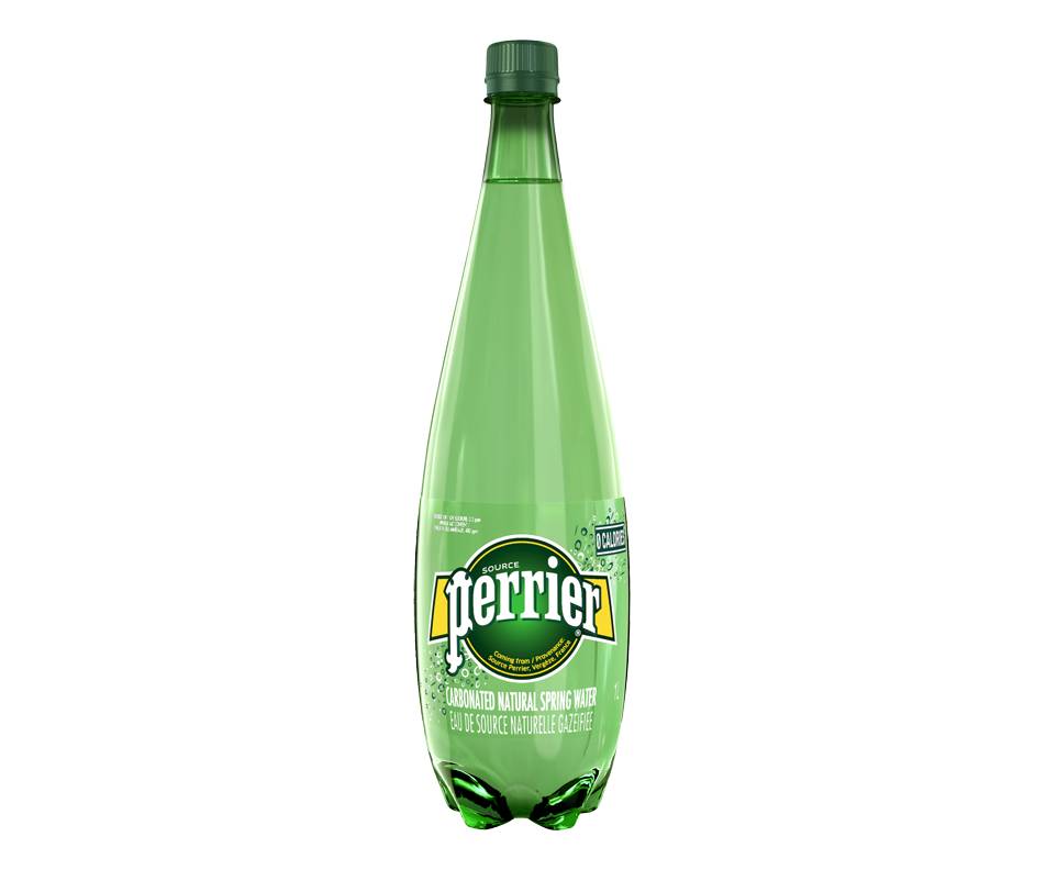 Perrier eau de source naturelle gazéifiée (1°l) - natural carbonated spring water (1 l)