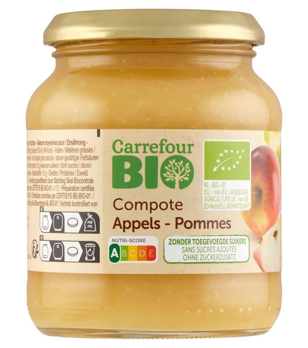 Carrefour Bio Compote Pommes 345 g
