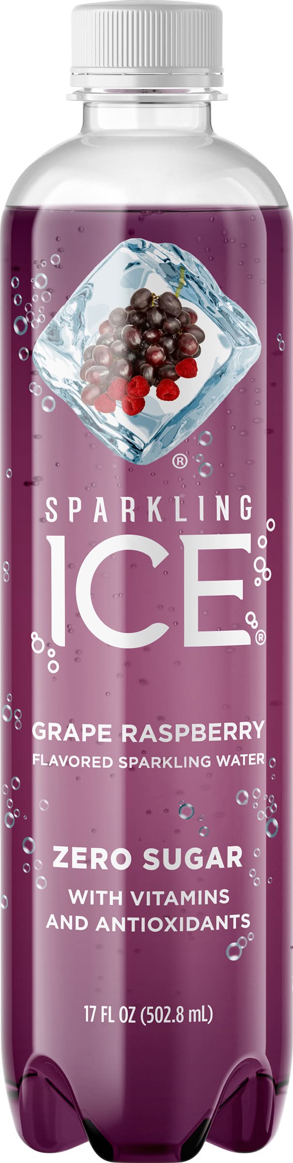 Sparkling Ice Zero Sugar With Vitamins and Antioxidants Water, Grape-Raspberry (17 fl oz)