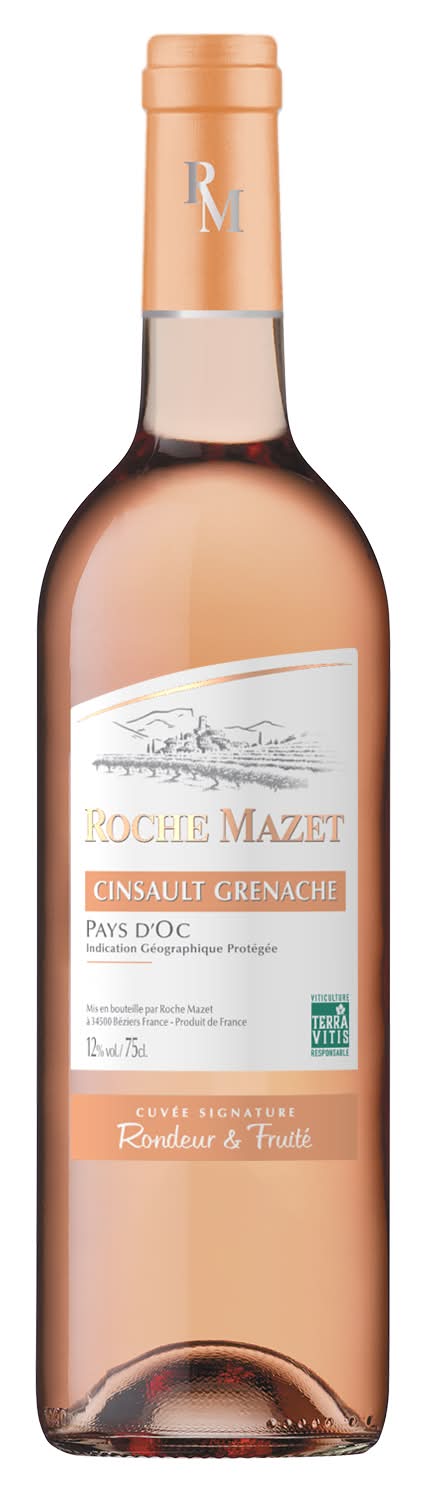 Roche Mazet - Vin rosé pays d'oc igp cinsault grenache (750ml)