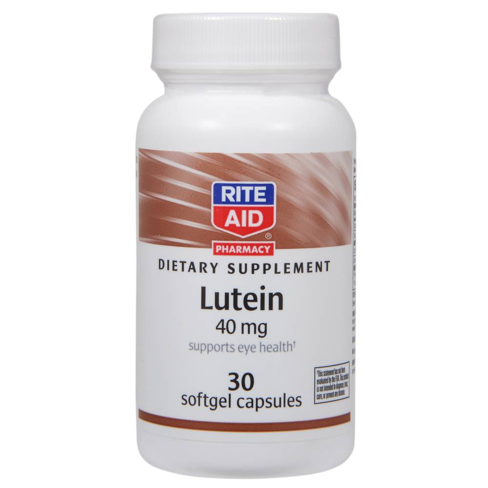 Rite Aid Lutein 40 mg Softgel Capsules (30 ct)