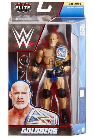WWE Goldberg Top Picks Elite Collection Action Figure With Universal Championship, 6in