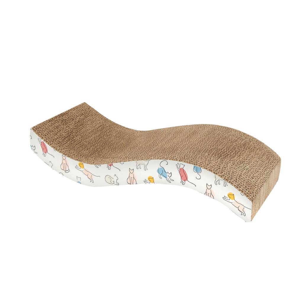 Whisker City Cat Scratching Board With Catnip Corrugated Cardboard