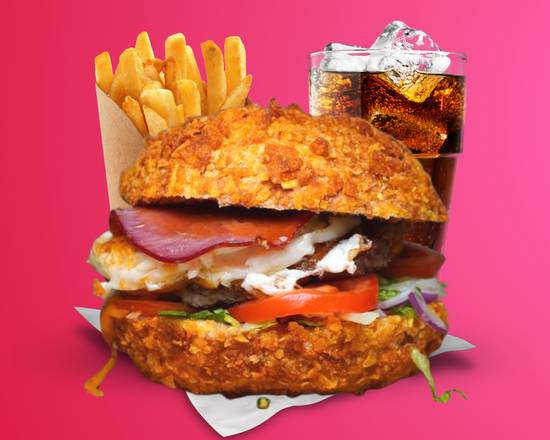 Egg Bacon Fried Burger