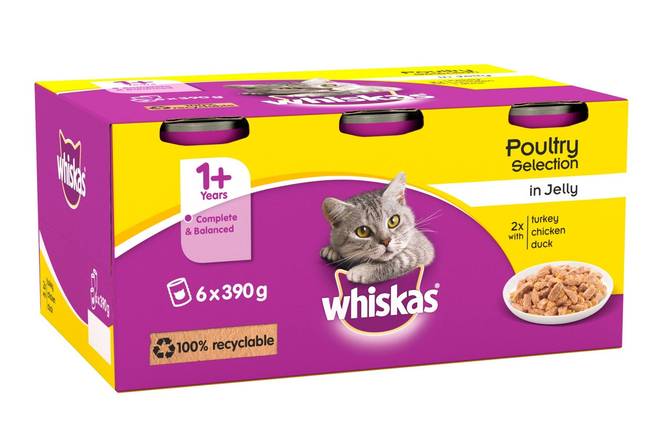 WHISKAS POULTRY SELECTION IN JELLY (6x400g)