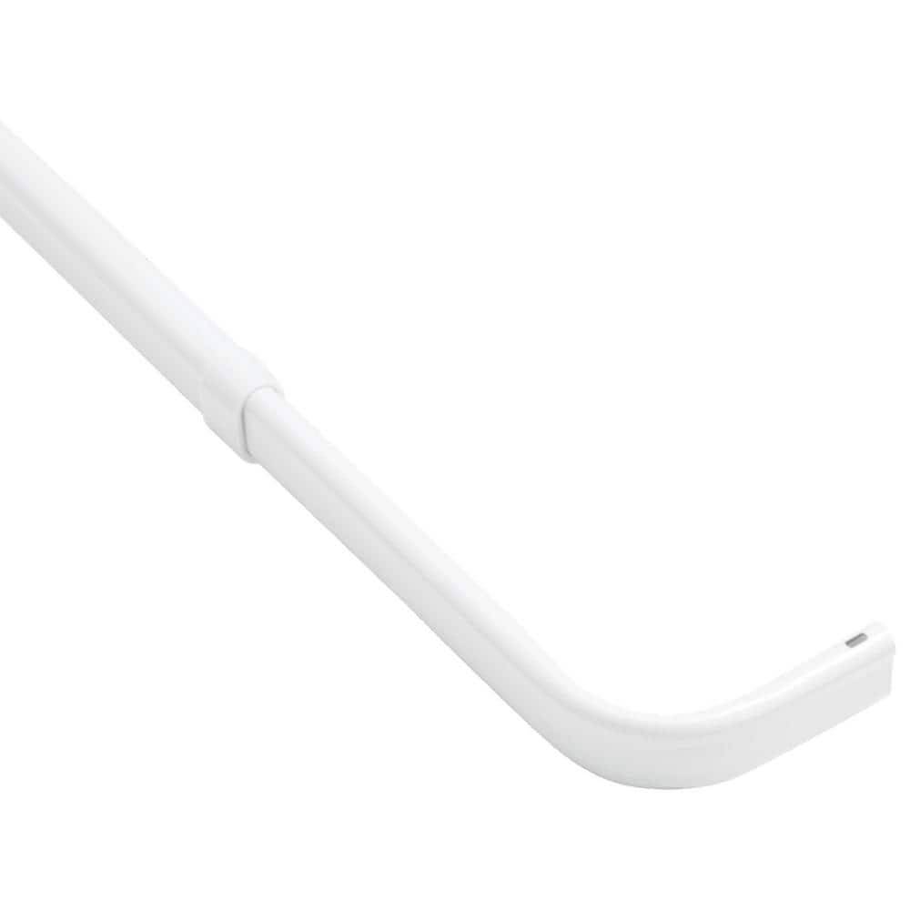 48 In. - 84 In. Single Curtain Rod In White