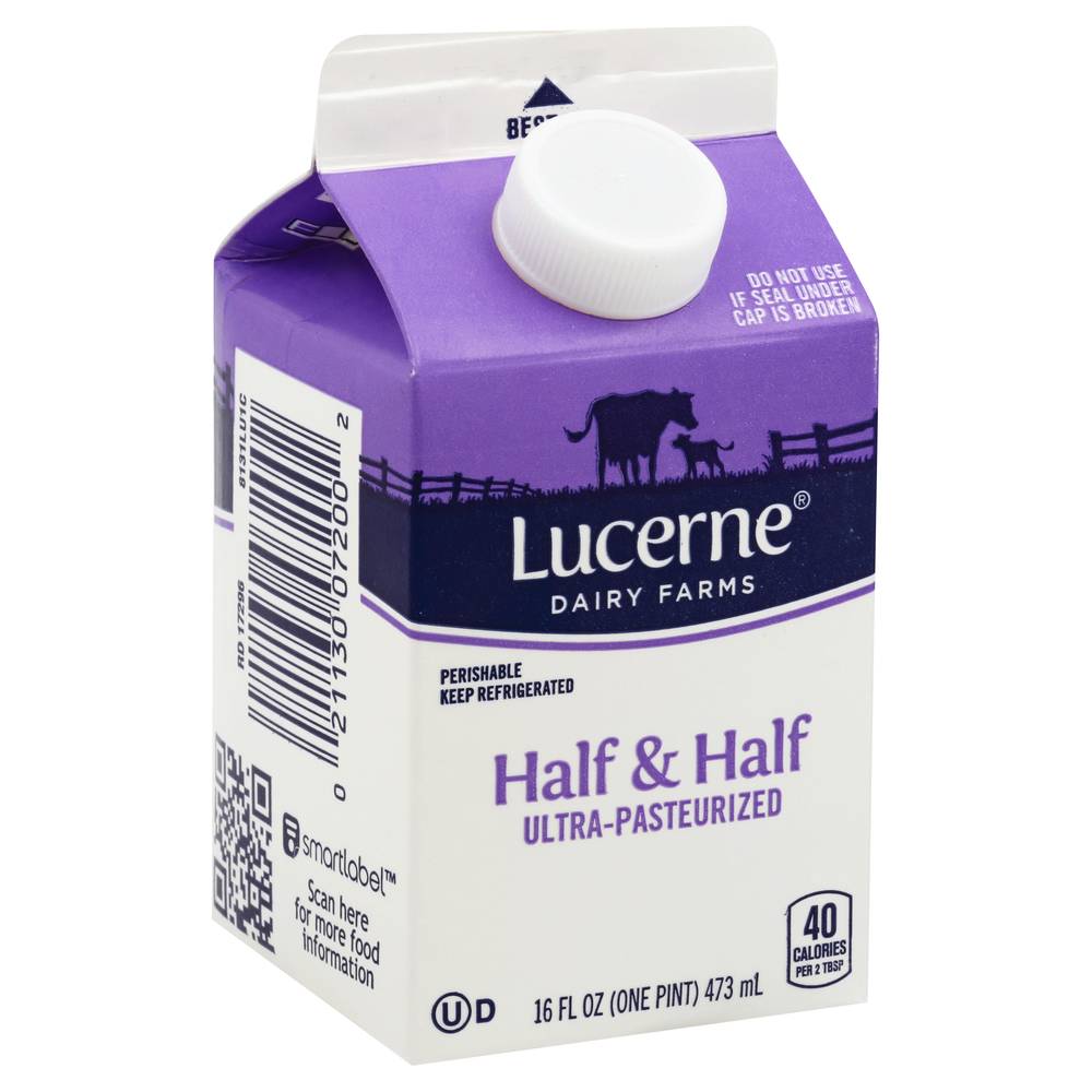 Lucerne Half & Half Ultra-Pasteurized Milk (16 fl oz)