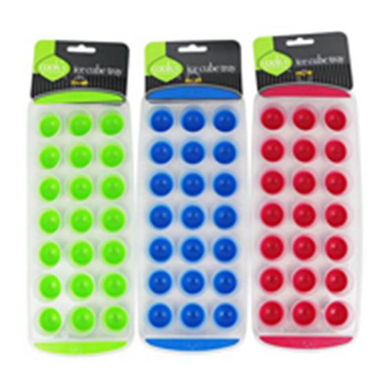 Cooks Kitchen Silicone ice Cube Tray Assorted Colors (1 ct)